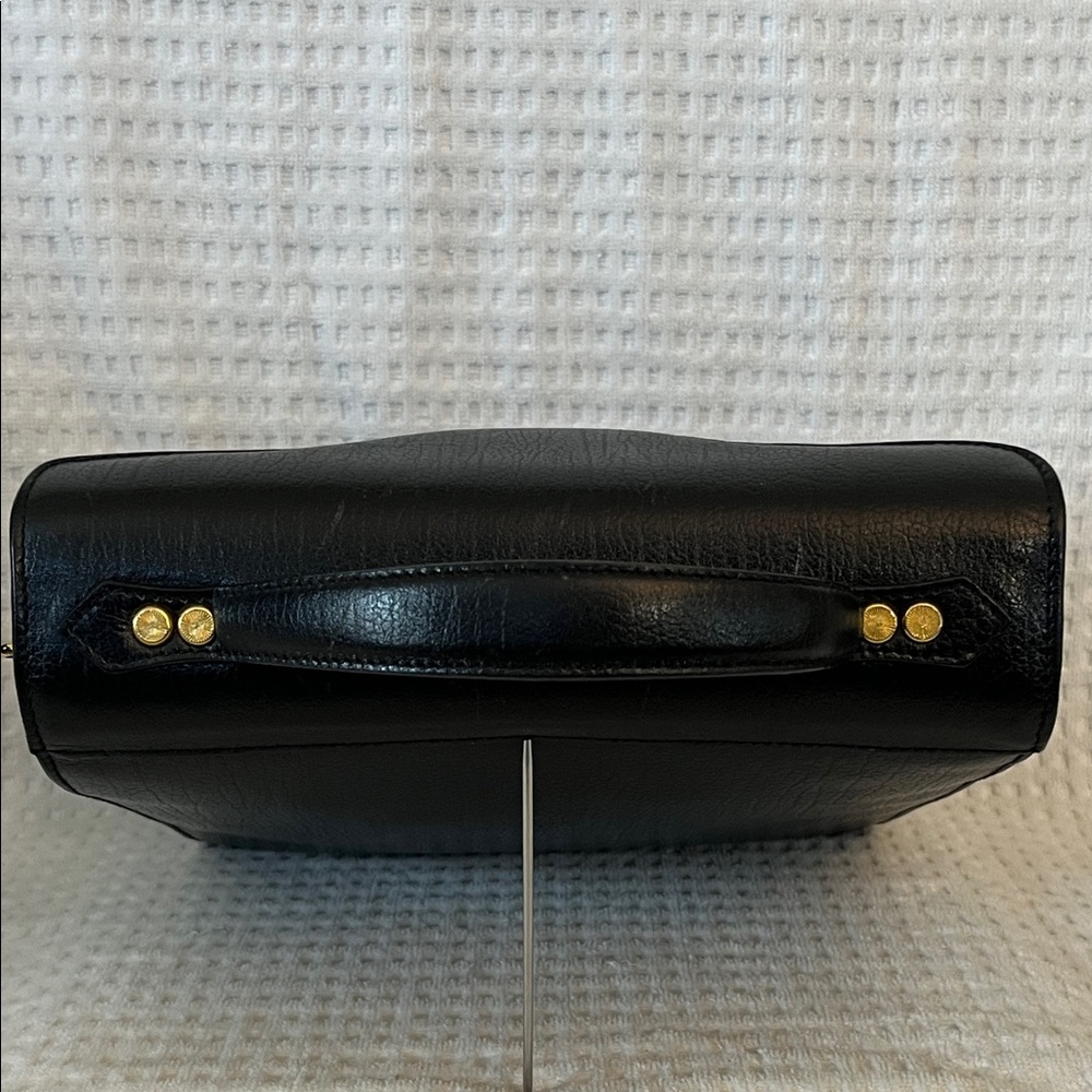 Bally Black Leather Briefcase with Gold Accents - Picture 10 of 16